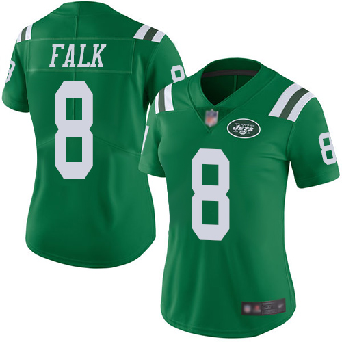 New York Jets Limited Green Women Luke Falk Jersey NFL Football #8 Rush Vapor Untouchable->youth nfl jersey->Youth Jersey